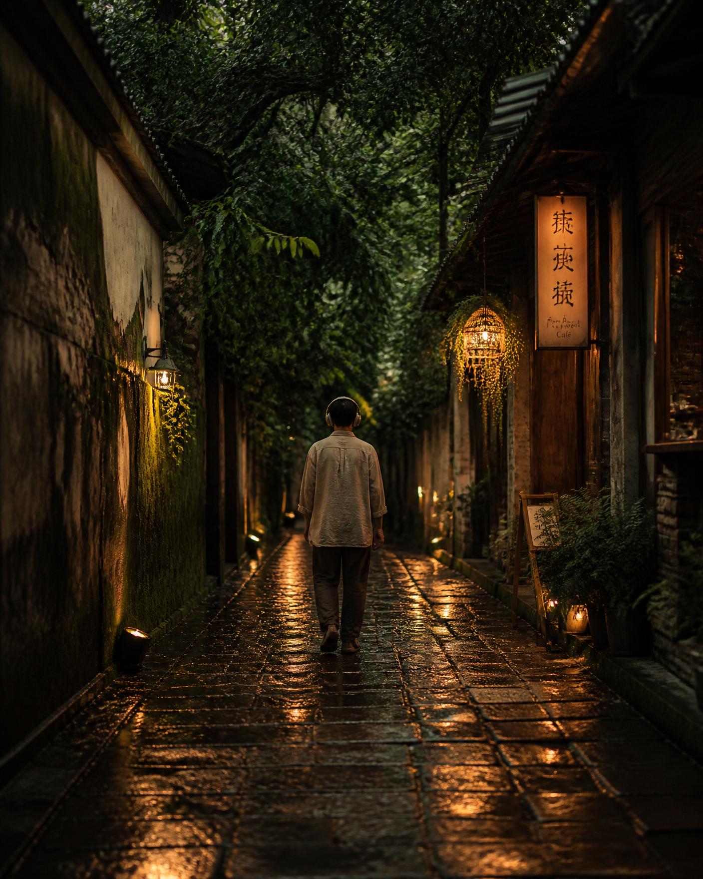 A quiet alley in an old town
